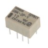 Przekaźnik sygnału, 12V dc, 1 A, DPDT, 2-polowy, montaż PCB, Omron HFD4