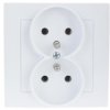 As Gniazdo Podwójne Z/U Białe Gp-2Gz/00