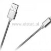 Kabel USB - IPOD IPHONE 1m biały; plecionka
