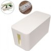 Pojemnik MAŁY Organizer CABLE BOX biały na kable, listwy, ładowarki itp.