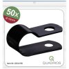 Quadrios 22CA158 Fastener Black P-Shaped Clamp for Cables and Pipes (16mm)
