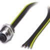 Phoenix Contact Kabel siłownika czujnika Złącze A Złącze M12 4 długość 0.5 m Rodzaj A Żeńskie Złącze B Wolny koniec 4