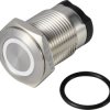 TRU COMPONENTS TC-13224160 Przycisk ONPOW6316F-10E/Q/W/12V/S, 16 mm, 36 V DC/AC, 2 A, 1 szt.