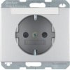 K.5 Gniazdo schuko polem opisowym aluminium 47387003 HAGER