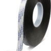 High-efficiency adhesive tape, 19 x 1 mm, double sided, foamed acrylate, black, 25 m, 07074-00011-22