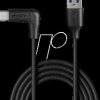 32012 USB 10-Gbps cable, A connector to C connector, 90° angled, 0.5 m