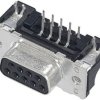 HARTING Złącze D-sub D-Sub 9-pinowe Kąt prosty 2.74 mm Pitch Otwór przelotowy Złoty Żeńskie Wkładki gwintowane UNC od 4