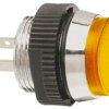 Lampka kontrolna do montażu panelowego 12 → 14V, Żółta 16mm LED Chrom Signal Construct