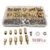 Zestaw 910 sztuk miedzianych dystansów,śrub,nakrętek i podkładek M3,dystanse od 6 mm do 14 mm do montażu PCB w projektach DIY el