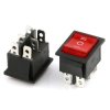 PRZEŁĄCZNIK KLAWISZOWY KCD030 16A 250VAC ON-OFF-ON CZERWONY PODŚWIETLANY (PRZEL-KCD030)