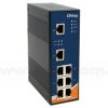 IES-1062GT, Switch przemysłowy niezarządzalny, DIN, 6x 10/100 RJ-45 + 2x 10/1000 RJ-45