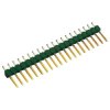 TE Connectivity 826629-5 Ampmodu II Pin Header Vertical Gold 1 x 5P Green