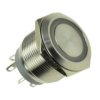 Przełącznik; przyciskowy; tact switch; GQ22-11WE/RG/12V; ON-(ON); 1 tor; podświetlenie LED 12V; czerwono-zielony; ring; monostab