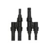 3-way T-type MC4 Solar Connector Splitter - for Photovoltaic Panels