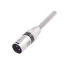 Wtyk XLR męski 3-pin z odgiętką czarny