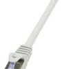 kabel LAN LogiLink CQ3012S, 1 szt., RJ45, CAT 6a, S/FTP, 0.25 m, szary