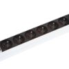 Listwa zasilająca aluminiowa 19 1U, 9xNF C61-314 standard PL, FR, wtyk DIN 49441 unischuko 16A/250V, 3680W, wyłącznik podświetla