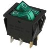 Przełącznik; klawiszowy (kołyskowy); IRS2101-1C3g; ON-OFF; 2 tory; zielony; podświetlenie neonówka 250V; zielony; bistabilny; ko