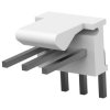 Pin header, 3 pole, pitch 2.54 mm, angled, natural, 640457-3