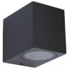 Kinkiet Ogrodowy Elewacyjny Lampa Zewnętrzna GU10 Czarna Kwadrat
