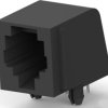 Socket, RJ11/RJ14, 4 pole, 6P4C, Cat 3, solder connection, PCB mounting, 5520250-2