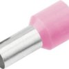 Cimco 187105 Końcówka rurkowa Isol. Aderendh. 0,34mm² x 8mm,rosa, z częściową izolacją , 0.34 mm² x 8 mm, 100 szt.