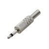 Mini Jack 3.5mm 2-pin Plug for Cable, Mono, Metal