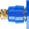 Pole terminal, 4 mm, blue, 1000 V, 63 A, M6 threaded bolt, nickel-plated, POL 631 / BL