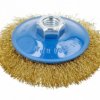 Szczotka tarczowa 100 mm, M14, drut mosiężny 0.3 mm