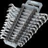 44661 Switchable ring ratchet spanner set, width 8-19, 13 pieces