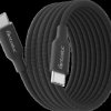 265839 USB data and charging cable, USB-C/USB-C, black, self-retracting