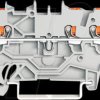 2200-1301 3-conductor through terminal block , 1 mm², gray