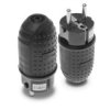 Wtyczka Prosta 10/16A Z/U 230V Uni-Schuko Ip44 Czarna Wt-60H
