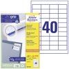 Avery-Zweckform 3657-200 Etykieta uniwersalna 48.5 x 25.4 mm Papier biały 8800 szt. Trwały Drukarka Laserowa, kolorowa