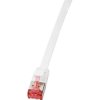 LogiLink CF2091S Patch Cable Flat CAT 6 U/FTP 10m White Gold Plated Connectors