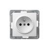 Gniazdo pojedyncze z uziemieniem białe GP-1YZ/m/00 Impresja Ospel