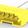 Pin header, 5 pole, pitch 2.5 mm, straight, yellow, 4-2299683-5