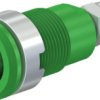 4 mm socket, threaded bolt, mounting Ø 12.2 mm, CAT III, green, 49.7043-25