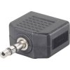 SpeaKa Professional SP-7870244 Jack Audio Y adapter Black 3.5 mm plug to 2 soc