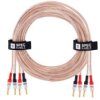 Auda Premium Bass Komplet 2X Kabel Głośnikowy 2X1,5Mm2 Ofc Wtyki Banankowe /3M/