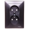 SEDNA Gniazdo podwójne z/u 16A 250V grafitowe SDN2800670