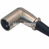 Wtyk mikrof. 3PIN kab. męski kątowy srebrny XLR