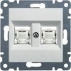 Lumina Gniazdo komputerowe podwójne RJ45 kat. 6 UTP białe WL2160