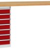 System banków warsztatowych COMBI, model 6 z płytą wielowarstwową, szer. X gł. X wys. = 1500 x 700 x 840 mm Manuflex WC5