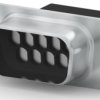 D-Sub plug, 9 pole, standard, unequipped, straight, crimp connection, 205204-9