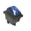 Włącznik kołyskowy KCD4-BLU 16A 250V podwójny on-off niebieski hermetyczny IP65