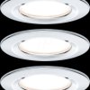 93445 Nova rigid flush mounted fixture, GU10, 3x 6.5 W, 2700 K, round,