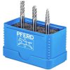 PFERD 21901406 Allround Burr Set Carbide Shank 6mm 3 Pcs Break-proof Box