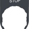 Label holder, printed with "STOP", for Harmony XB4/XB5, ZBYP2304
