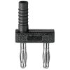 Stäubli 201010-21 EK-400 Connector 4mm Grey Pin Brass Isolated Spring-Fit
